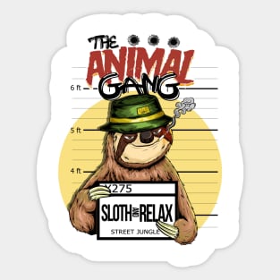 the animal gang sloth urban style Sticker